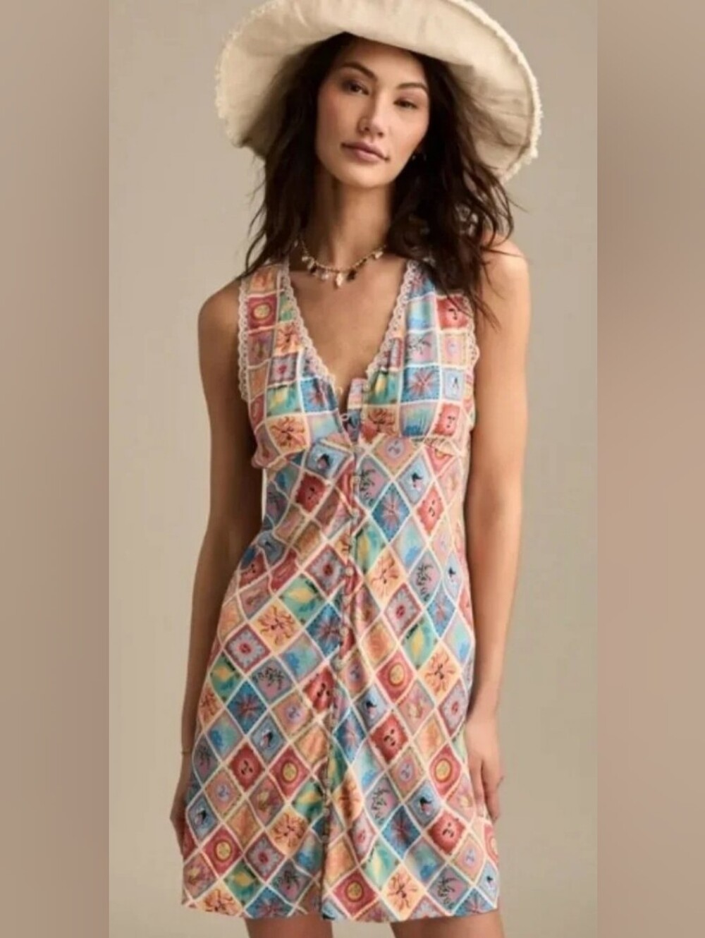 Lucky Brand Femme Mini Dress Size XXL Boho